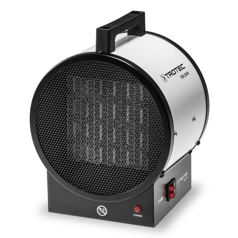 TROTEC Ceramic Fan Heater TDS 20 m Heating Power of 3 KW with 2 Heating Levels, Heat Without Condensation, Produced Without Consumption of Oxygen or Fumes
