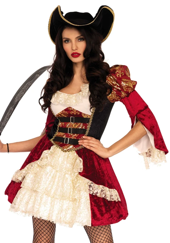 Leg Avenue LO85640 - Women's Sexy Swashbuckler Costume, S/M (Multi-Colour)