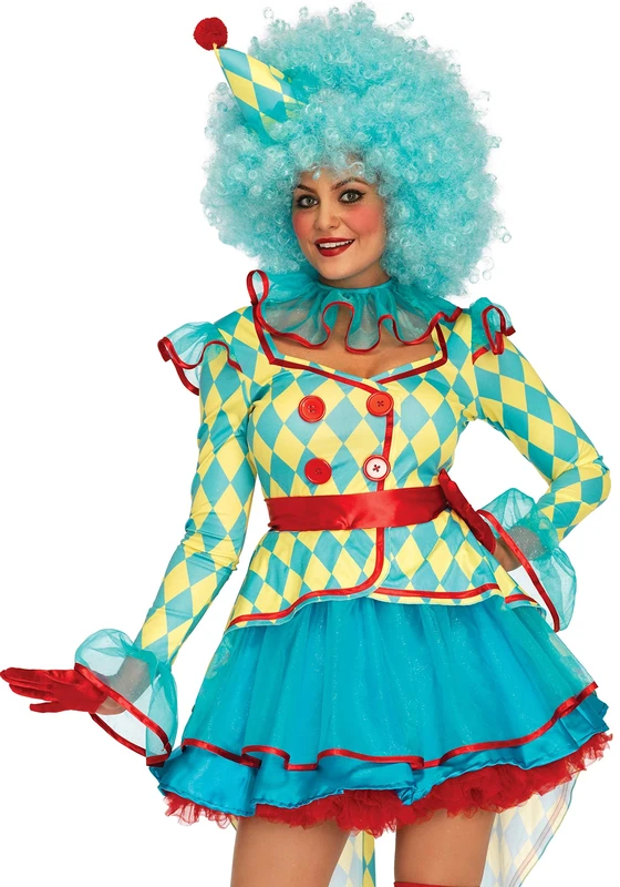 Leg Avenue LO85637 - Women's Carnival Clown Costume, Medium (Multi-Colour)