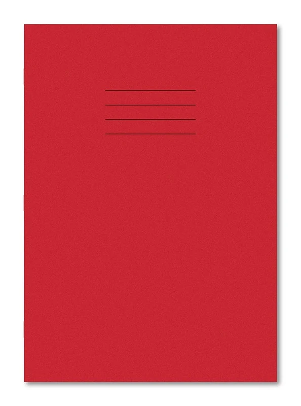 Hamelin A4 10 mm Ruled 32 Pages Exercise Book - Red (Pack of 100)