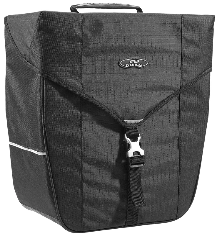 KlickFix Unisex – Adult Bandon Class. Series Pannier Rack Bag, Black, 38 x 34 x 17 cm