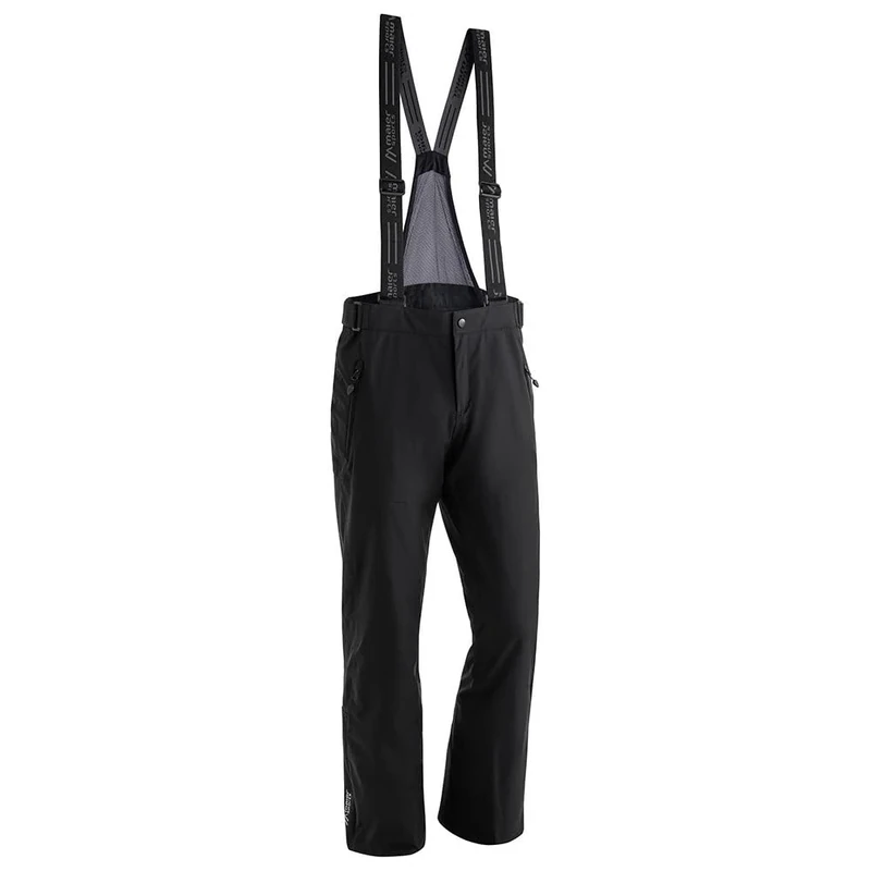 maier sports men's Anton light ski trousers, snow pants with suspenders, waterproof and windproof