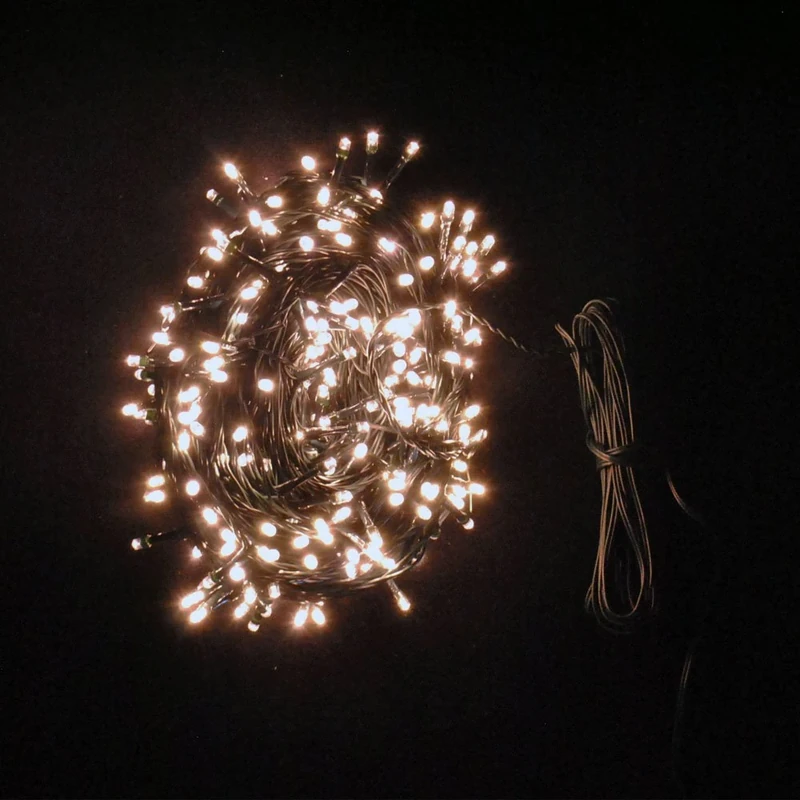 JnDee Safe Voltage 1000 Bright LEDs 100M Warm White Christmas Fairy Lights, 8 Operation Modes, Memory/Timer