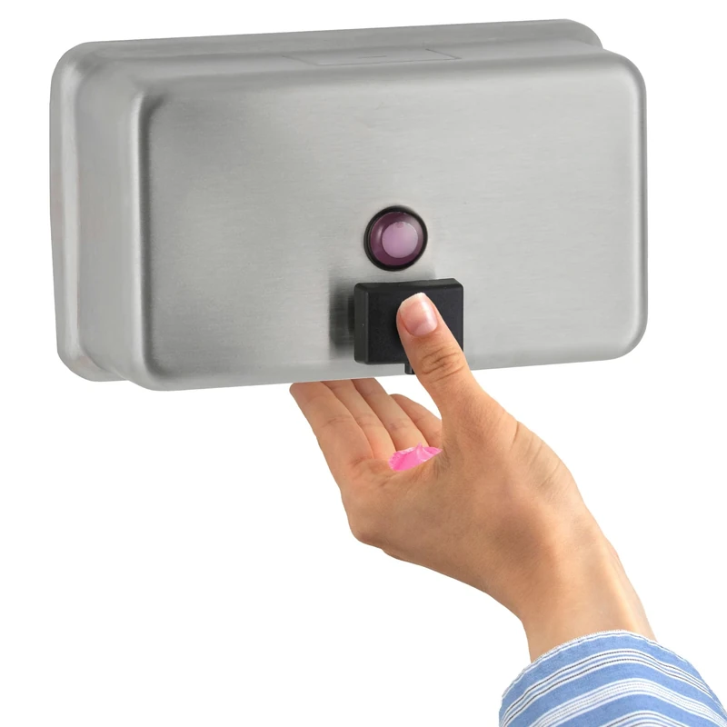 Bobrick B-2112 40 fl oz Capacity, Classic Series Surface-Mounted Horizontal Soap Dispenser