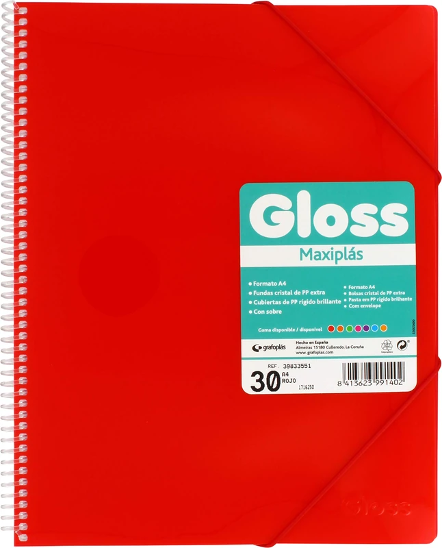 Grafoplás Folders of Covers 30 Fundas red