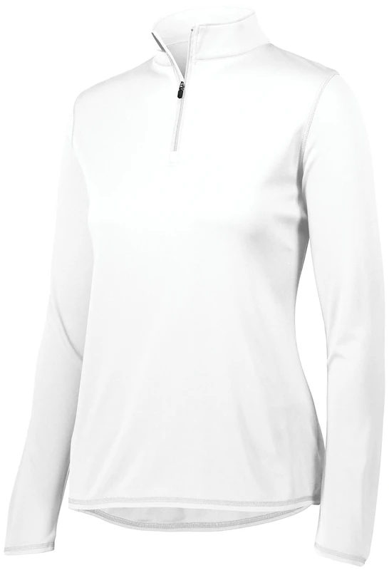 Augusta Sportswear Women's Attain 1/4 Zip Pullover M White Shirt, Medium