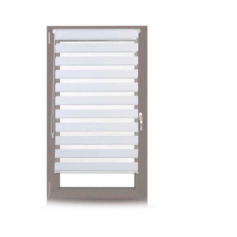 Relaxdays Double Blinds, Klemmfix without Drilling, Side-Pull Shades, Duo Roller Blinds for Windows, Fabric, 70x150 cm, White