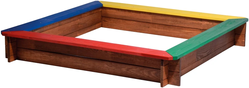 dobar Green Label Square Sandpit - FSC Wood Sandbox 117cm