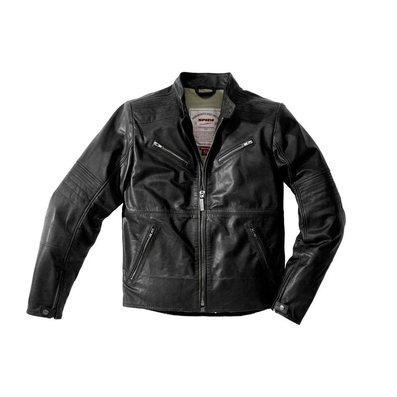SPIDI P164026 52 Garage Leather Jacket, Black, Size 52