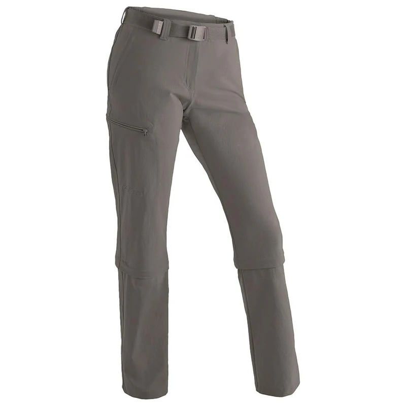 maier sports Women's Arolla Hiking Trousers, Zip-Off Outdoor Pants, Breathable Trekking Trousers with Detachable Legs Teak