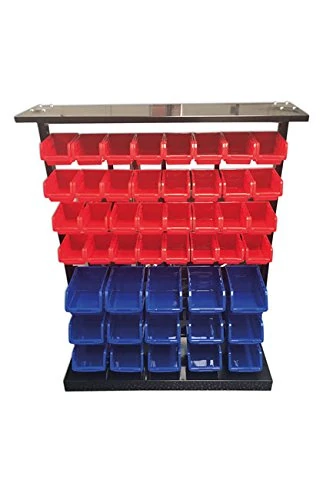 Connect 36998 47 Storage Bin System with Bins and Metal Rack