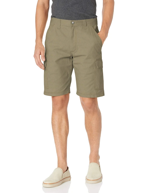 Wrangler Authentics Men's Classic Relaxed Fit Cargo Short, Military Ripstop, 34