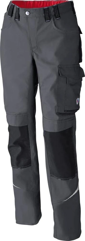 BP 1815-720-74 Work Trousers, Jeans Style With Back Yoke, 305,00 G/M², Reinforced Cotton, Mid Green/Light Grey, Size 34S