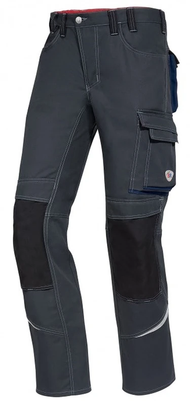 BP 1815-720-113 Work Trousers, Jeans Style With Back Yoke, 305,00 G/M², Reinforced Cotton, Royal Blue/Dark Blue, Size 34L
