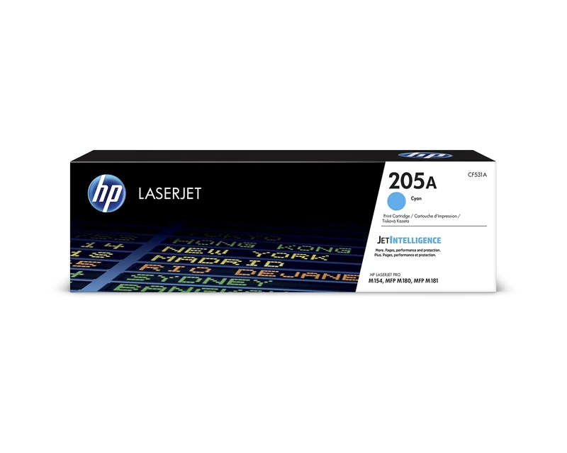 HP CF531A 205A LaserJet Toner Cartridge, Cyan, Single Pack