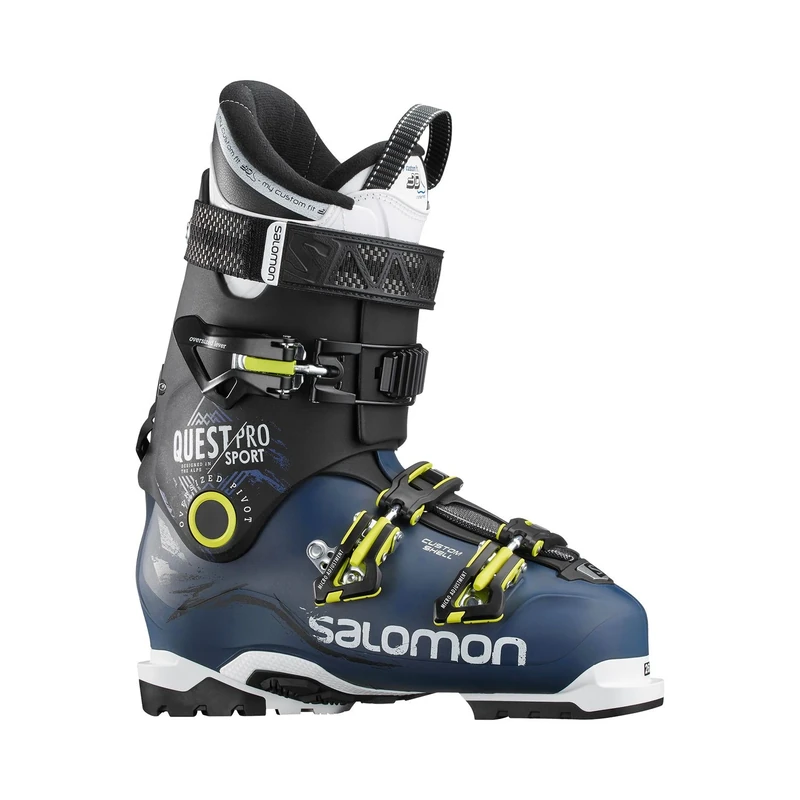 Salomon Men's Quest Pro CS 100 Ski Boots, Men, L39963900, Blau/Schwarz/Grün, 28.5