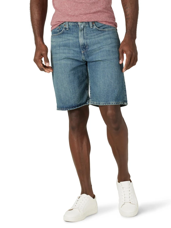 Wrangler Authentics Men's Classic Relaxed Fit Five Pocket Jean Short Denim, Maritime, 34