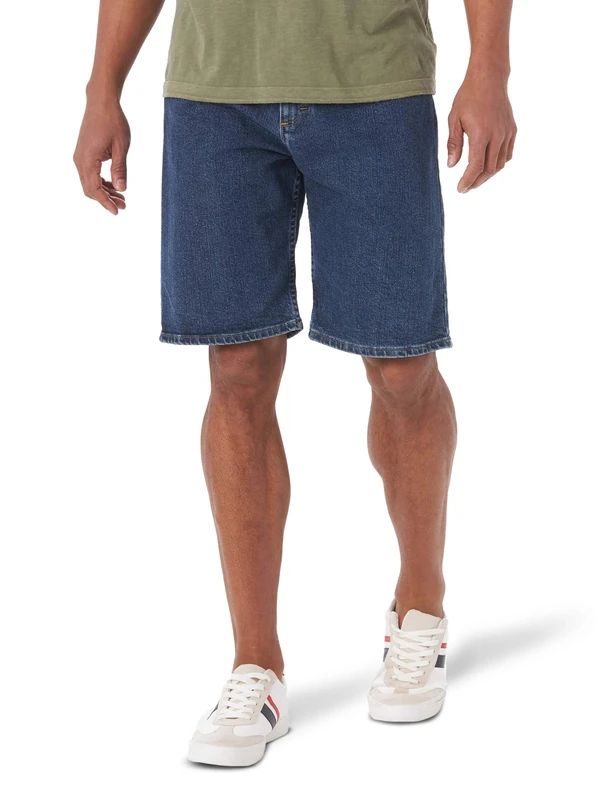 Wrangler Men's Comfort Flex Waistband Short Denim, Dark Stonewash, 46