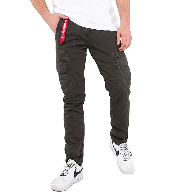 Alpha Industries Men's Agent Casual Trousers Pants, Greyblack, 33
