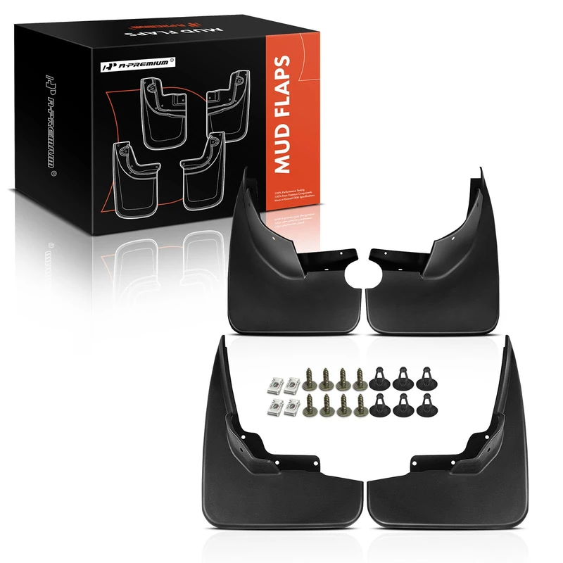 A-Premium Set of 4PCS Mud Flaps Splash Guards Mudguards Mudflaps Compatible with Mercedes-Benz W164 ML320 2007-2009, ML350 2009-2011, ML500 2007, W/o Running Board, FH and RH(Driver & Passenger Sides)