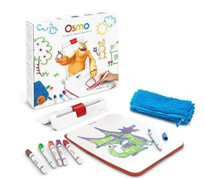 Osmo - Creative Kit On Learning Games - Creative Drawing & Problem Solving/Early Physics - Ages 6 - 10+ - STEM iPad Base Included