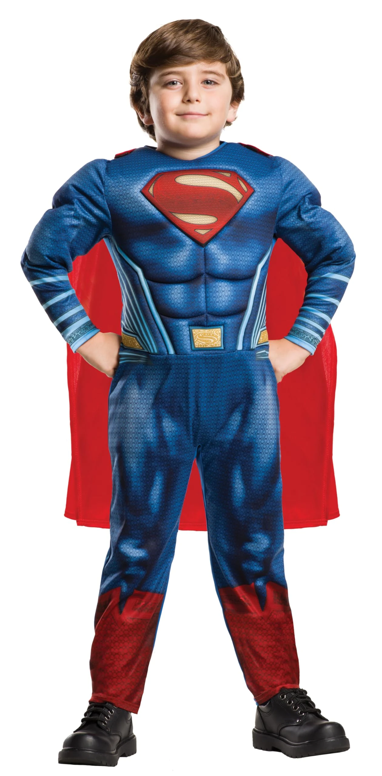 Rubies Official DC Justice League Deluxe Superman, Children Costume - Large Age 7-8 Years, Height 128 cm Halloween