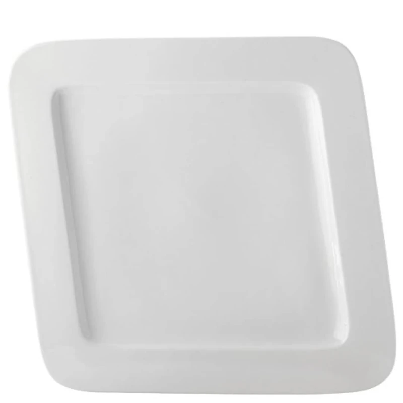 Utopia Z03045 Fine China Plate, Square Trapeze, 12", 30 cm, Anton Black (Pack of 6)