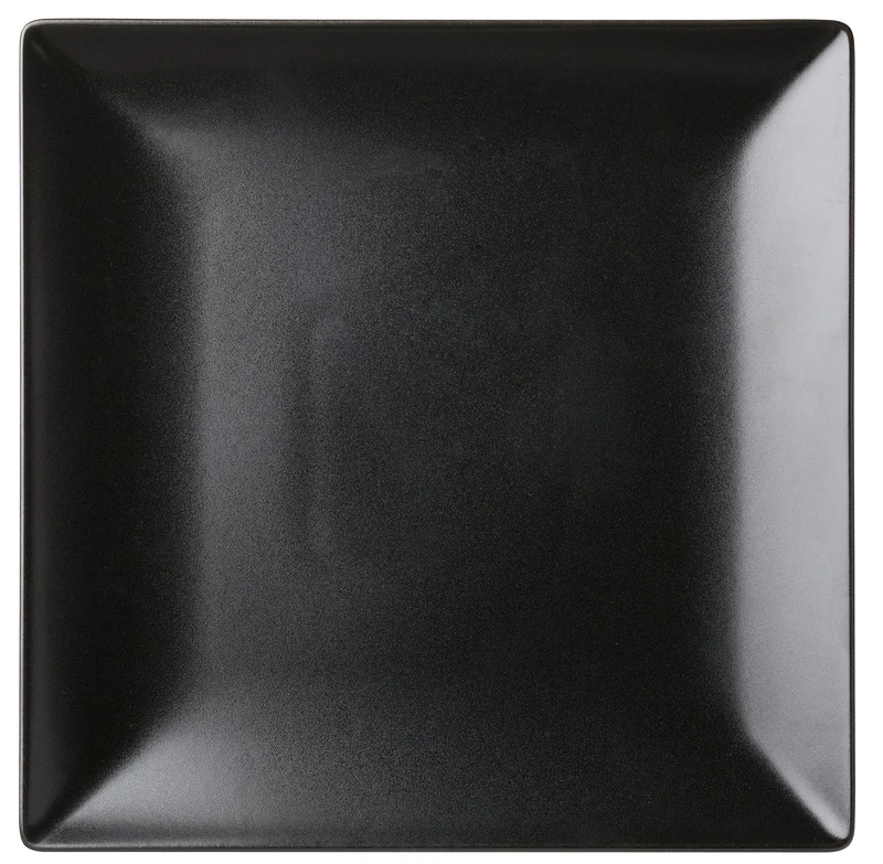 Utopia K10033 Noir Square Plate, 10", 25.5 cm (Pack of 12)