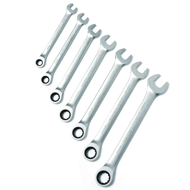 C.K T4344M7ST Ratchet Spanner Set, Metric, 7 Pieces