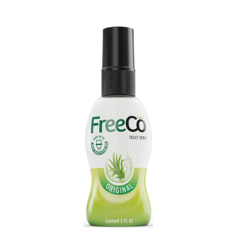 Freeco Before-you-go Toilet Spray | Stops odour Before it Begins with Essential Oils | Ideal for Home, Office, Public Spaces & Travel |Original Citrus Scent (Pack 1x60ml, Citrus)