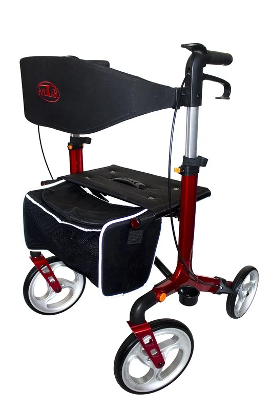 Antar AT51111 Aluminium Premium Rollator 9.80 kg, Red