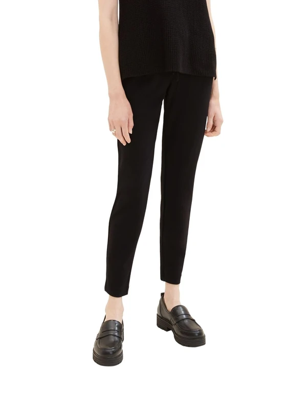 Tom Tailor (NOS) Women's Jersey Loose Fit Hose Trouser, Black (Deep Black 14482), 40/32