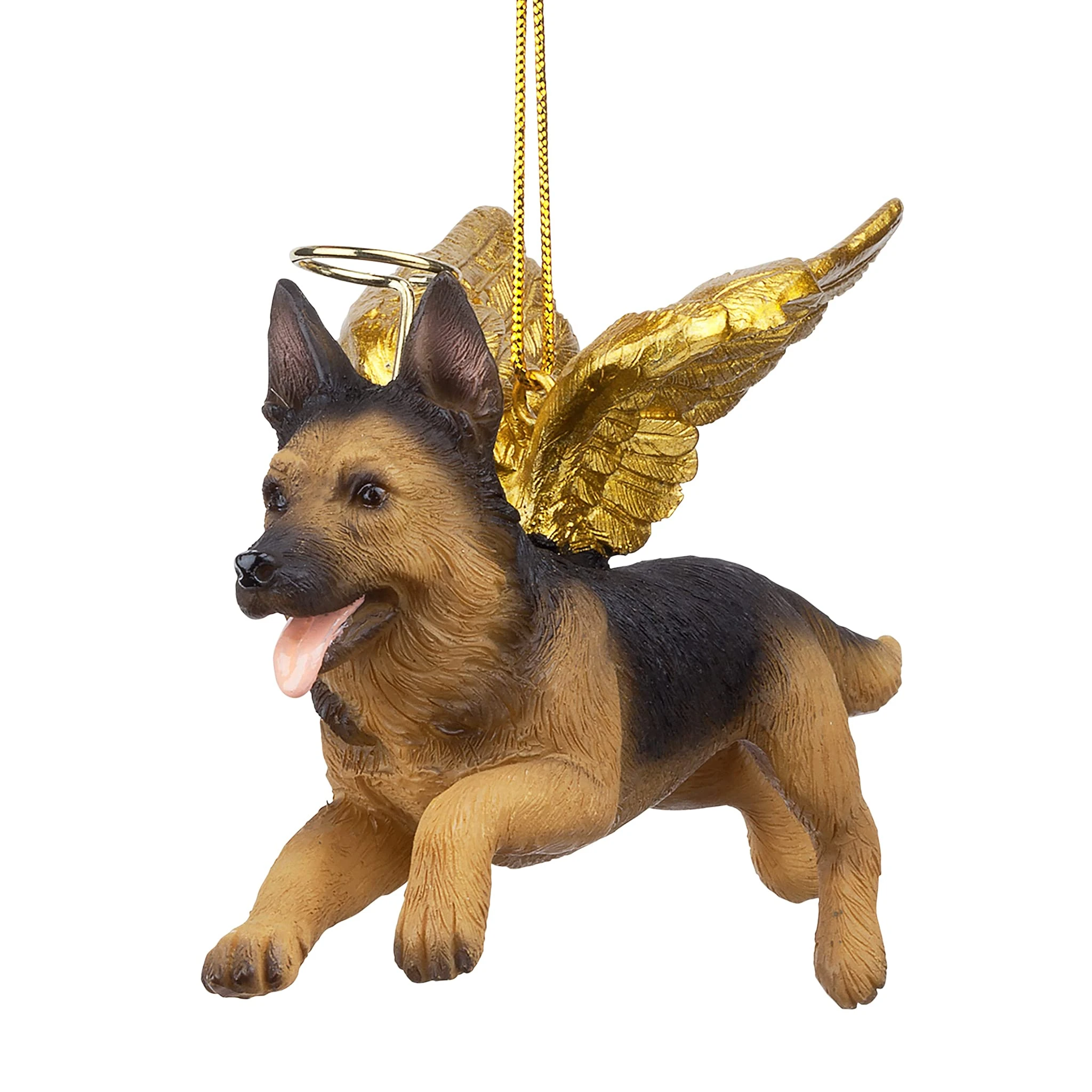 Christmas Tree Ornaments - Honor The Pooch German Shepherd Holiday Angel Dog Ornaments - Christmas Decorations