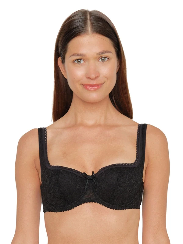 Susa Women's Damen BH (Push-up) 7592 Bra, Black (Black 004), 40DD UK, 90E EU