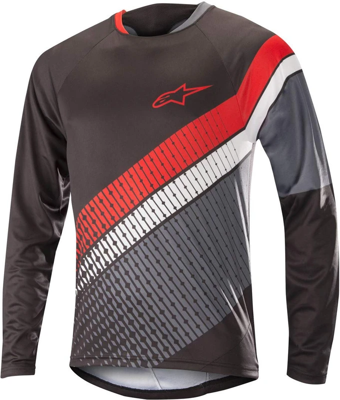 Alpinestars Predator l/s jersey, Black Steel Gray Red, XX-Large