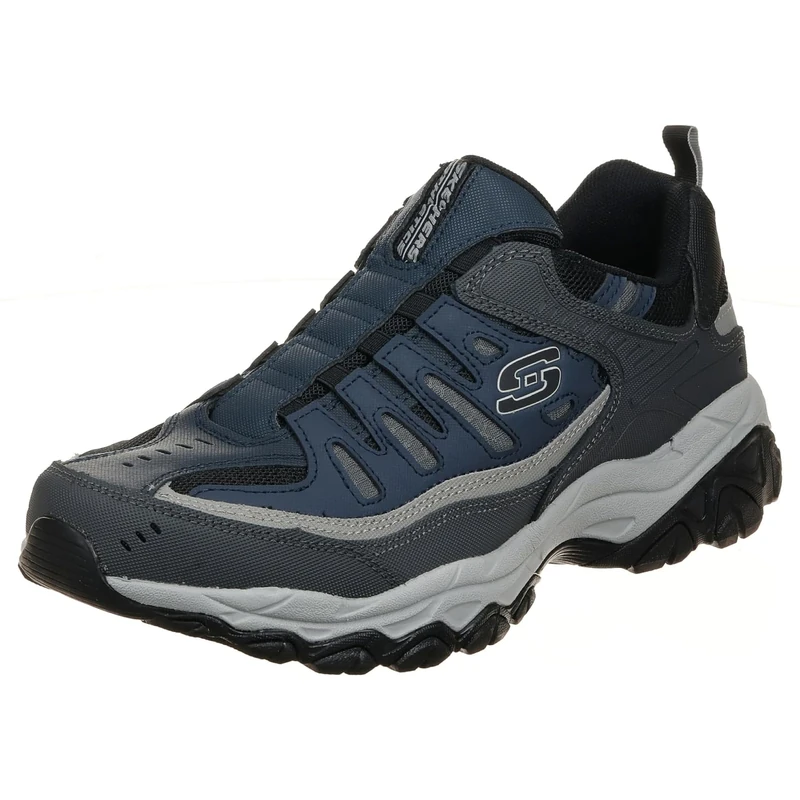 SKECHERS Sport Men's Afterburn M. Fit Wonted Loafer,Navy/Gray,7 M US