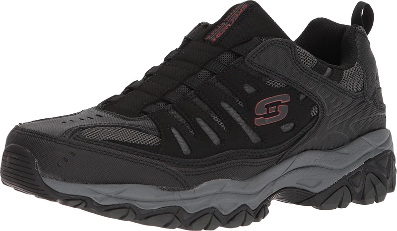 Skechers Sport Men's Afterburn M. Fit Wonted Loafer,Black/Charcoal,16 4E US