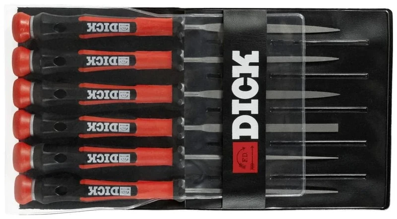 Dick 2160142-2K Type of Cut 2 Needle Files, Multi-Colour, 140 mm, Set of 6 Piece