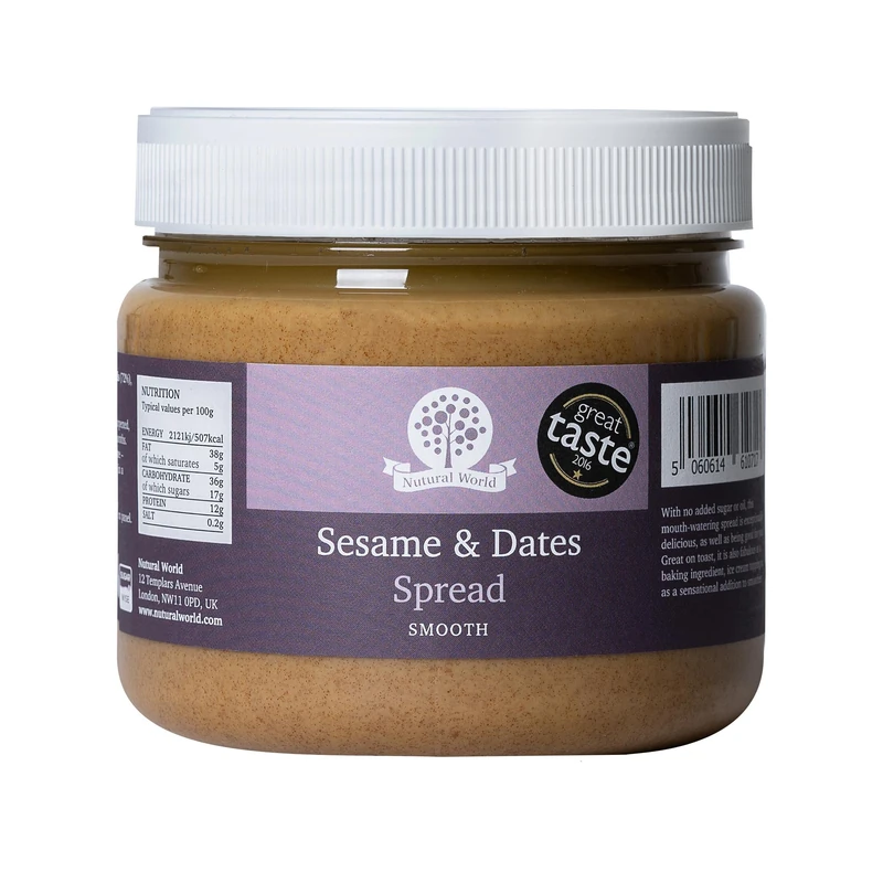 Nutural World Sesame and Dates Spread (1kg) - Award Winning - Image 1