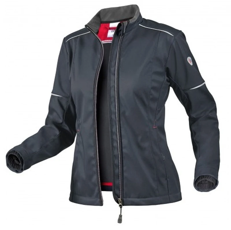 BP 1878-572-56 Women'S Soft-Shell Jacket, Stand-Up Collar, Front Zip, 300,00 G/M², 100% Polyester, Anthracite, Size Xs