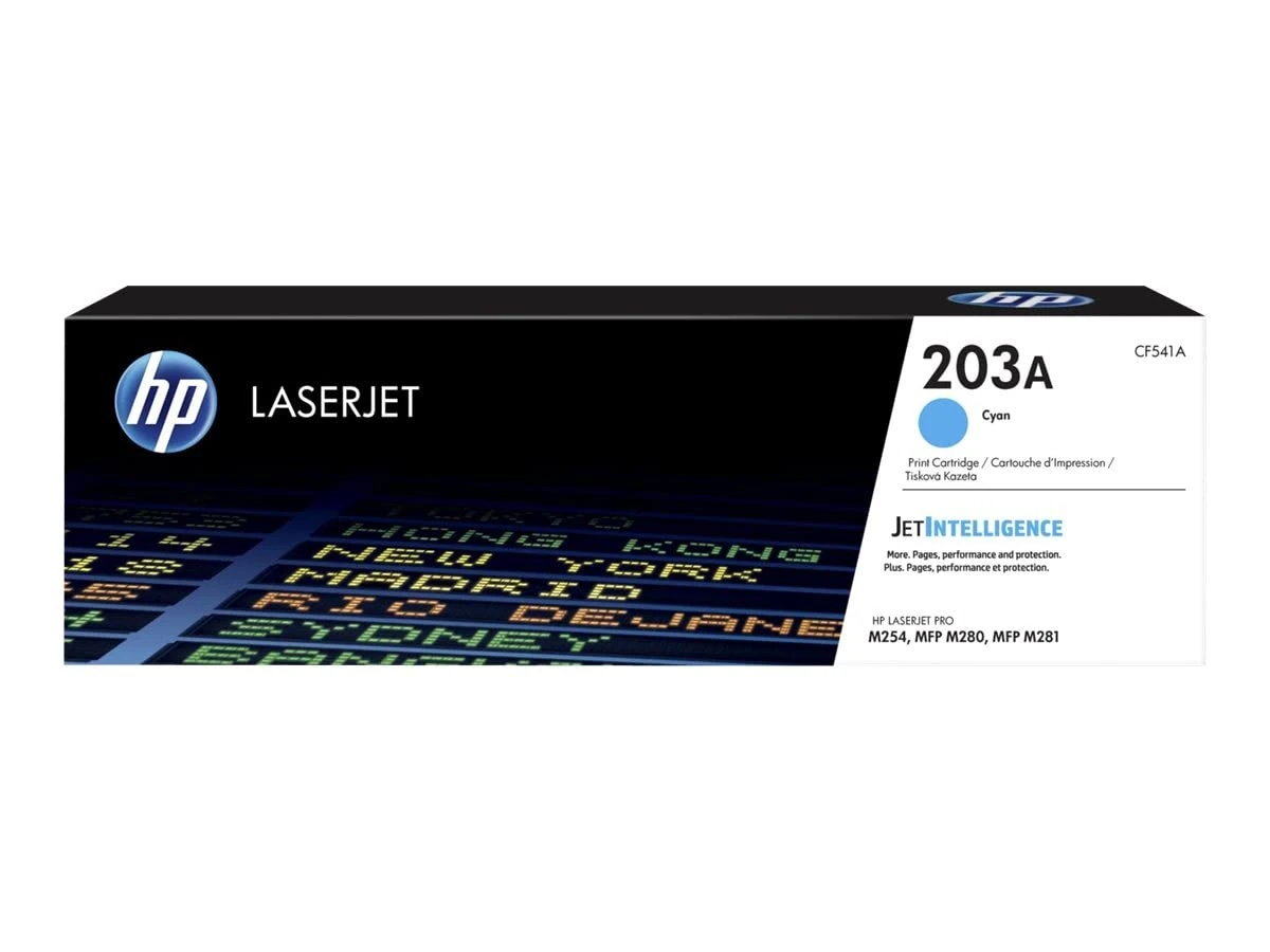 HP CF541A 203A Original LaserJet Toner Cartridge, Cyan, Single Pack