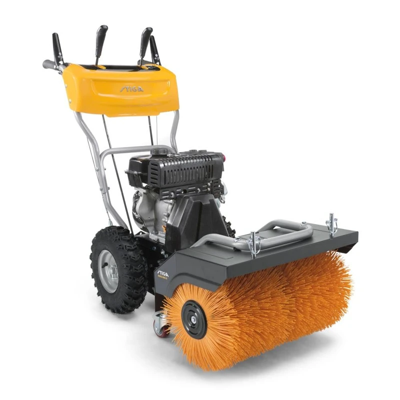 STIGA SWS 600 G Petrol Sweeper, 212 cc, 60 cm – Friction Disc Transm., Nylon Brush, Adj. 3 Pos. – Sidewalks, Driveways, Lawns - Image 1