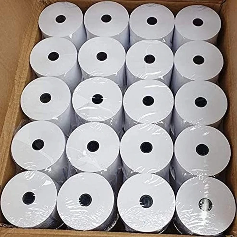 Double Dragon, 80 x 80 mm Premium Thermal Paper Till Receipt Roll for EPOS Printer, POS Terminal, Cash Register [Pack of 100]