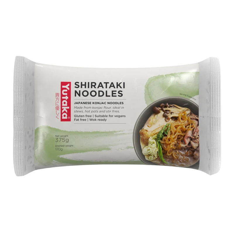 Yutaka White Shirataki Noodles 170g (Pack of 12) | Authentic Japanese Konjac Noodles | Vegan, Gluten-Free, High in Fiber | Almost Zero Carbs & Calories | Ideal for Keto & Low-Carb Diets