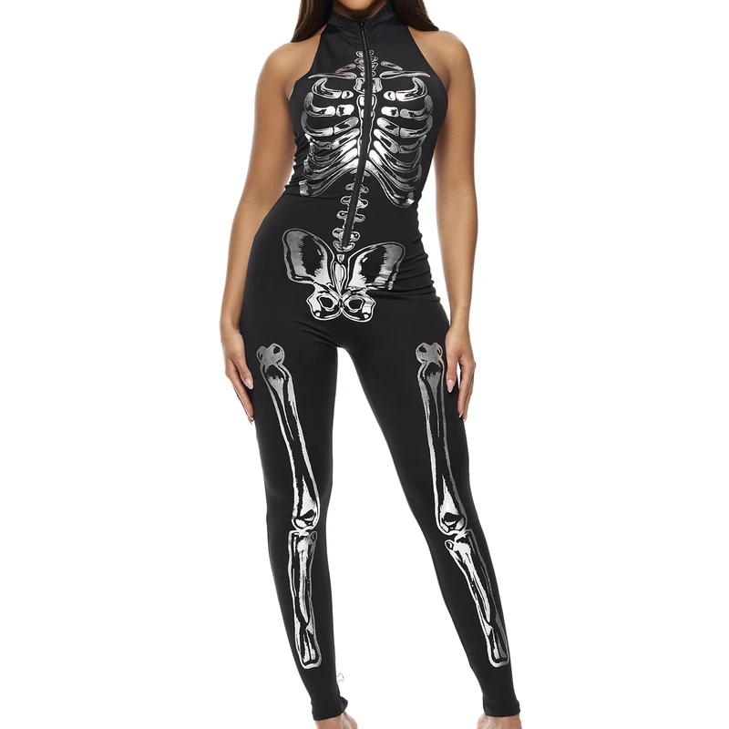 Forplay 557963 Flashy on the Inside Sexy Skeleton Costume Adult Sized, Black, M-L - Image 1