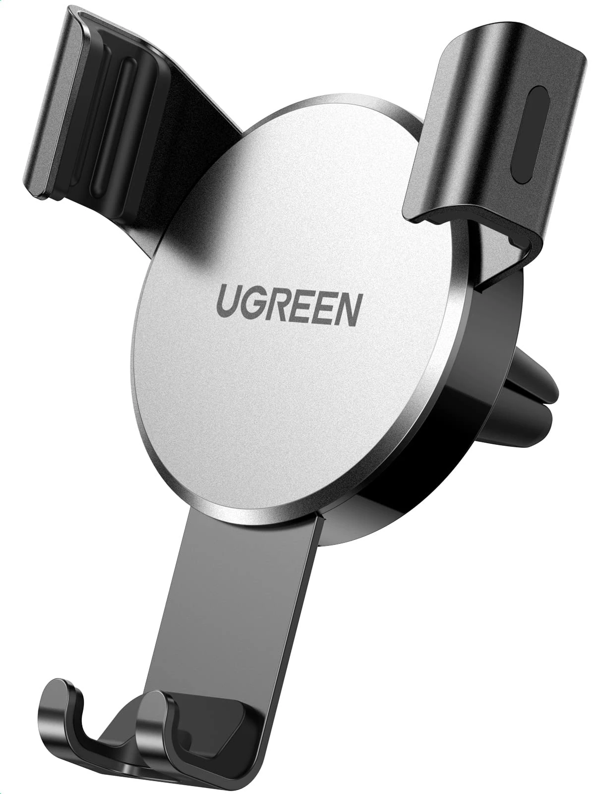 UGREEN Car Phone Holder Air Vent, Gravity Phone Mount Cradle Reliable Stable Hands-Free, Compatible with iPhone 17 Pro Max 17Air 16/15/14/13/12/11, Galaxy S25/S24/S23/S22/S21, Pixel 10/9/8(Silver)