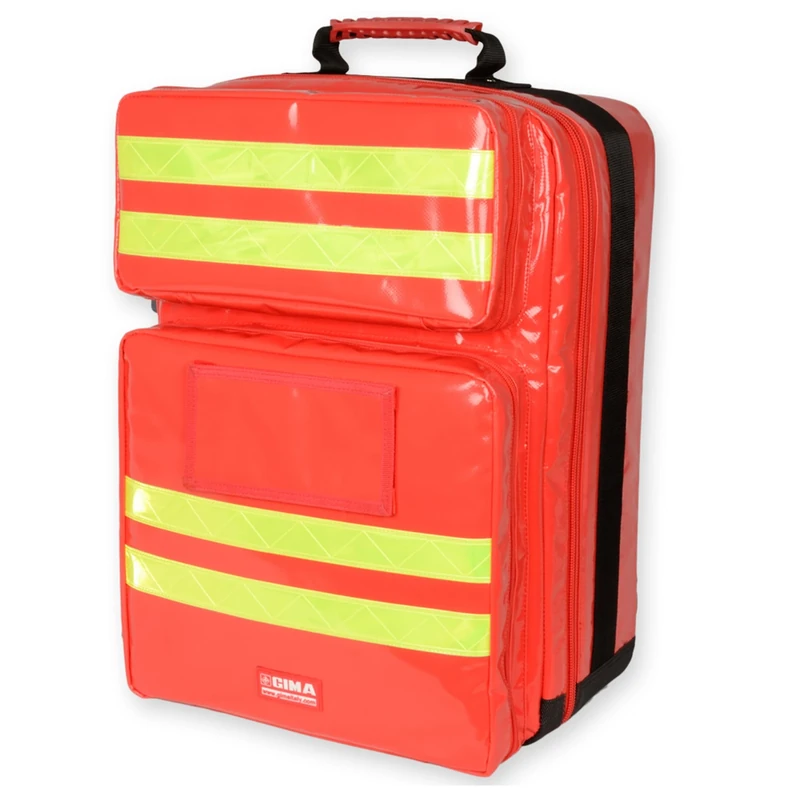 Gima - Silos 2 Rusksack, Backpack, Polyester PVC coated, Red Colour, Large Size, Dimensions 38x24x50 cm, for Rescuers, Trauma Doctors, Paramedics, First Aid and Civil Protection Professionals