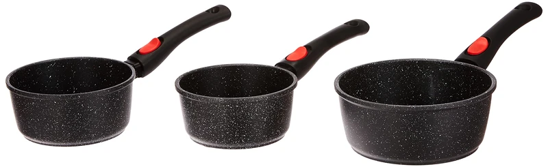KAMBERG 0008038 Set of 3 Saucepans, Cast Aluminium, 20 cm