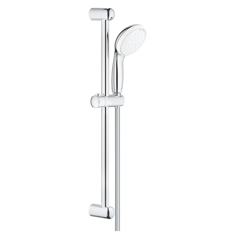 GROHE Tempesta 100 Shower Rail Set, 2 Spray Options, Chrome Finish with Extra Water-Saving 100mm Hand Shower, 600mm Rail, 1750mm Hose 2759810E