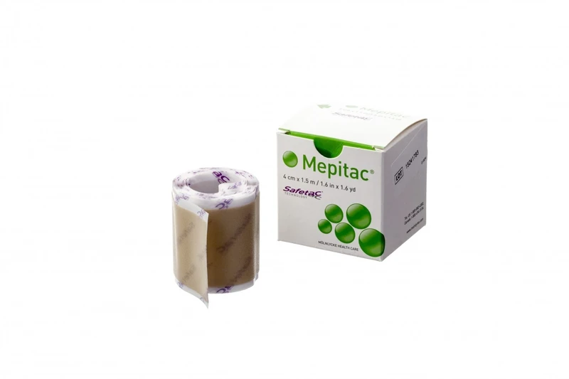 Mepitac ME298400 Fixation Tape, 4 cm Width, 150 cm Length, Tan (Pack of 12)